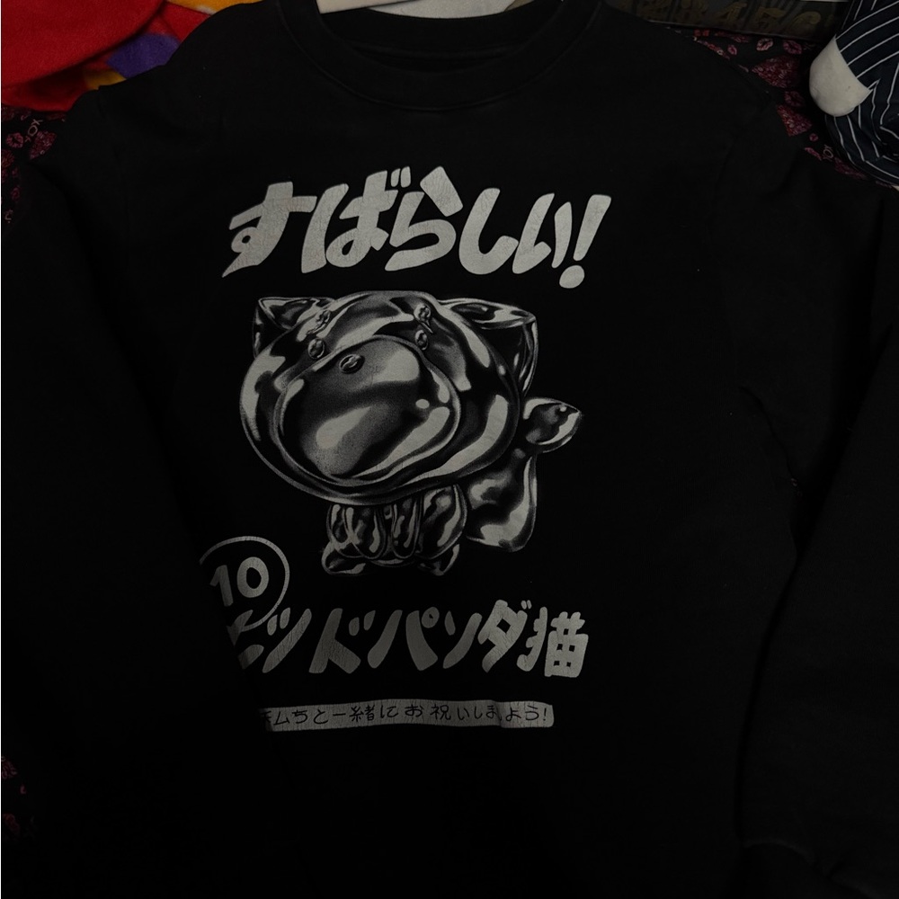 XO Black Sweatshirt with Graphic Design